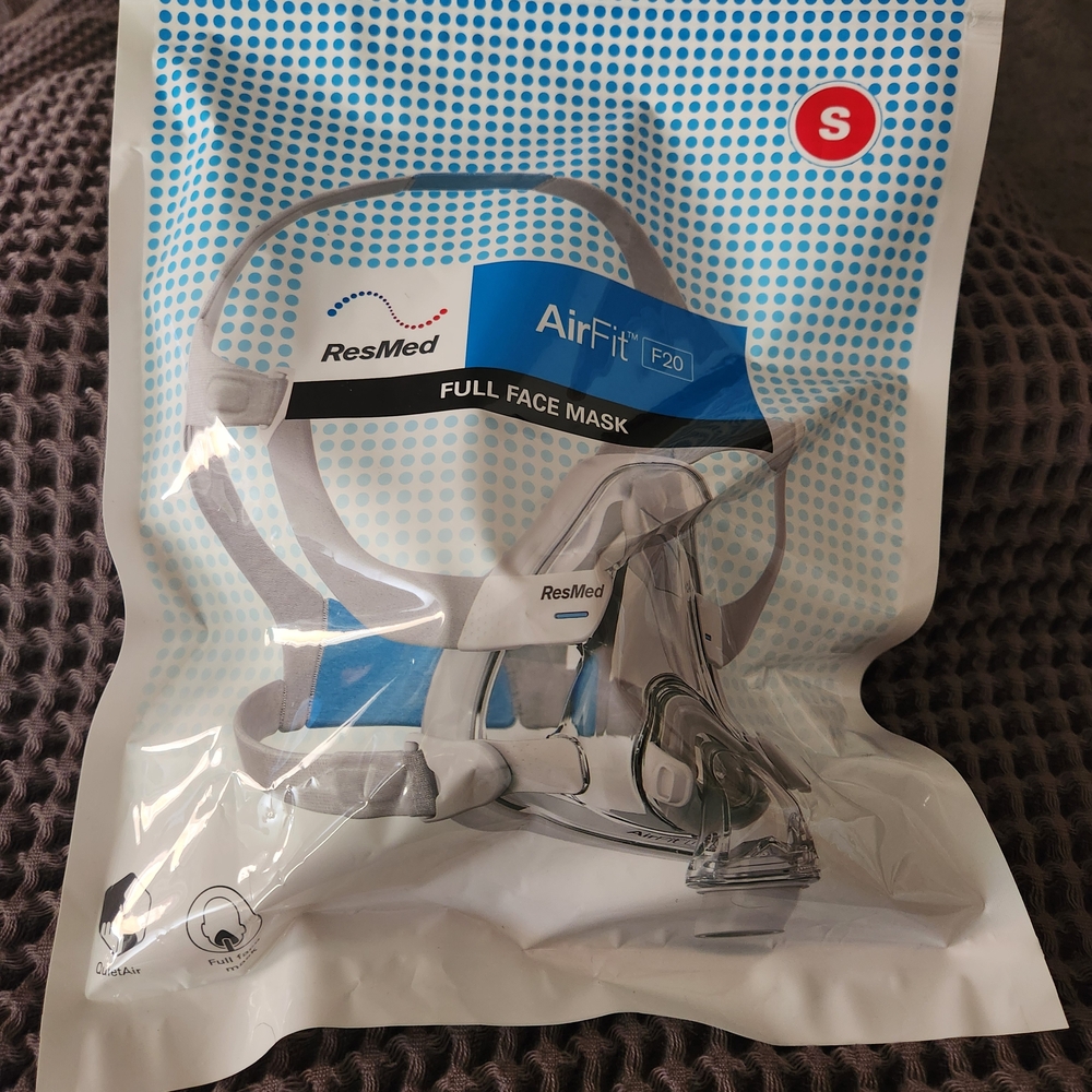 X3 ResMed AirFit F20 Full Face Mask - Blue and White